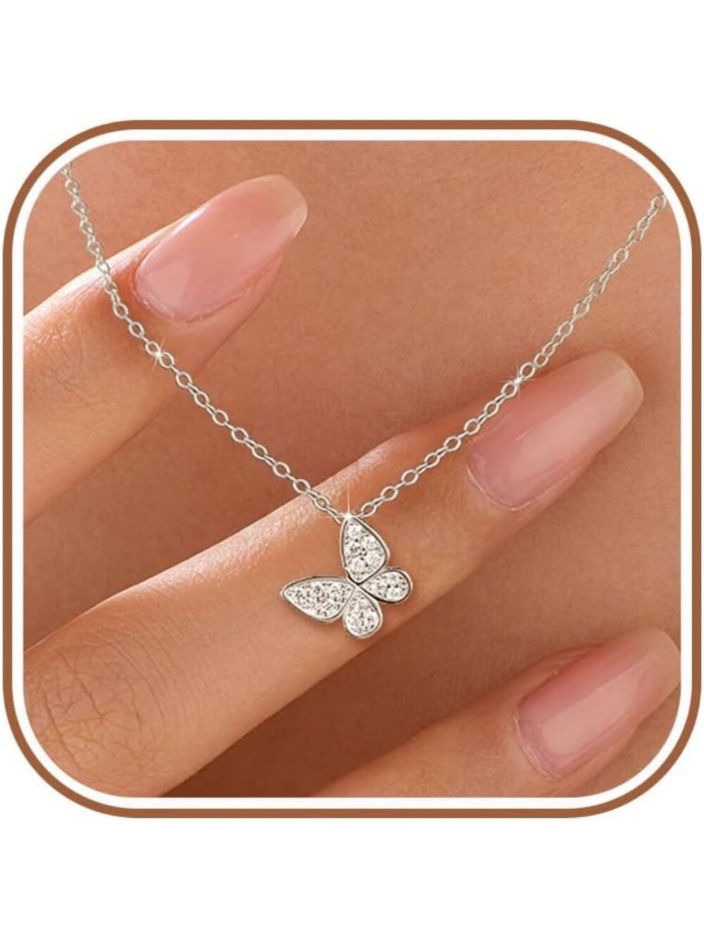 Dainty 14K Gold Plated Butterfly Necklace for Women - Elegant Jewelry Gift